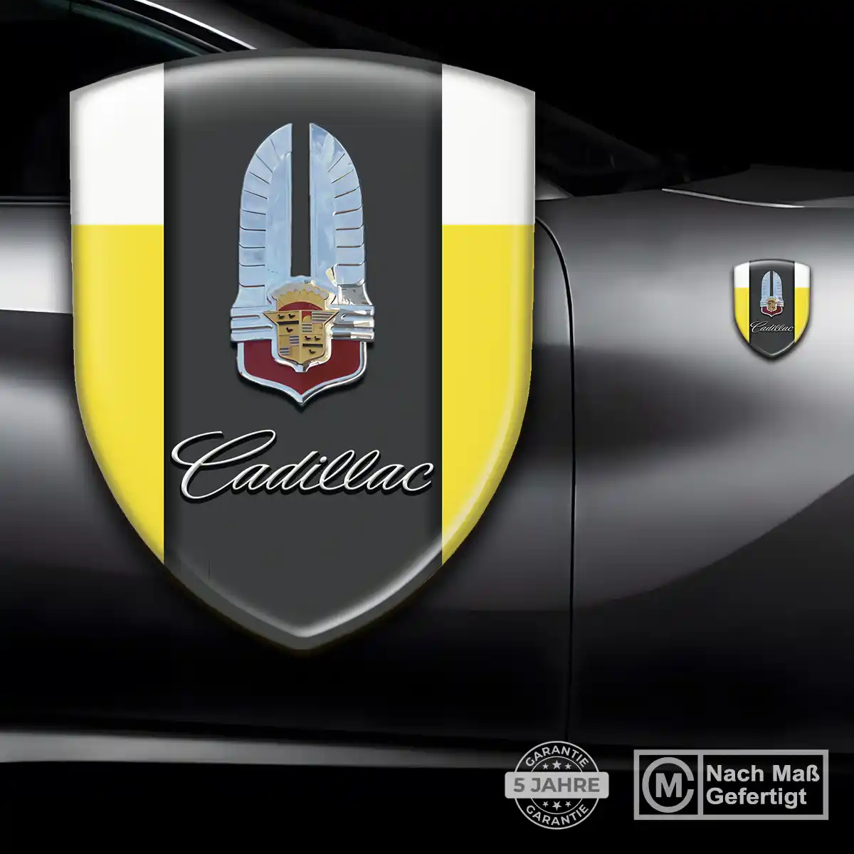 Cadillac 3D Gel Aufkleber Embleme Edles Design
