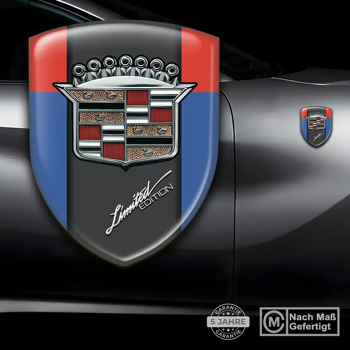 Cadillac 3D Gel Aufkleber Embleme Erstklassige Qualität