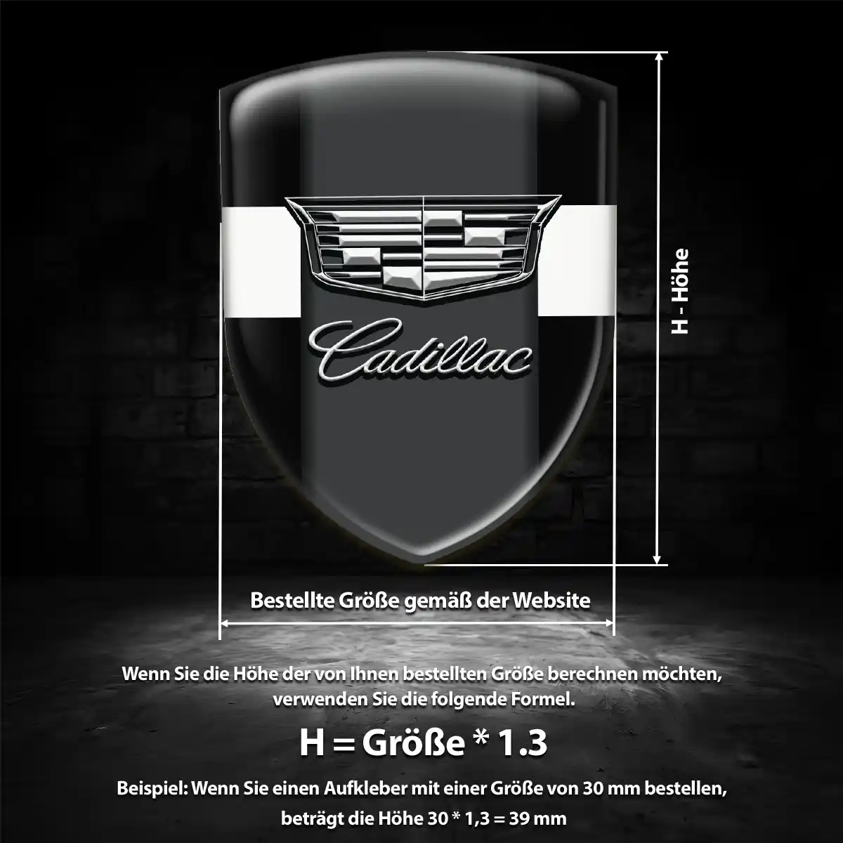 Cadillac 3D Gel Aufkleber Embleme Spitzenqualität