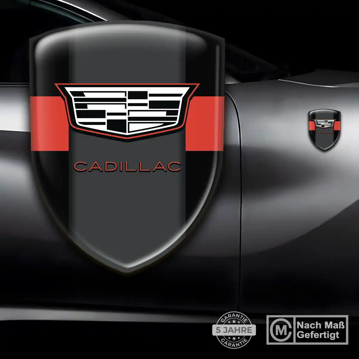 Cadillac 3D Gel Aufkleber Embleme Tuningfahrzeug