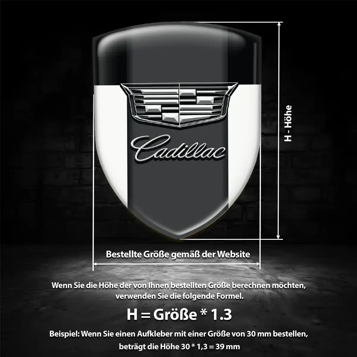 Cadillac 3D Gel Aufkleber Embleme Verlässliche Qualität