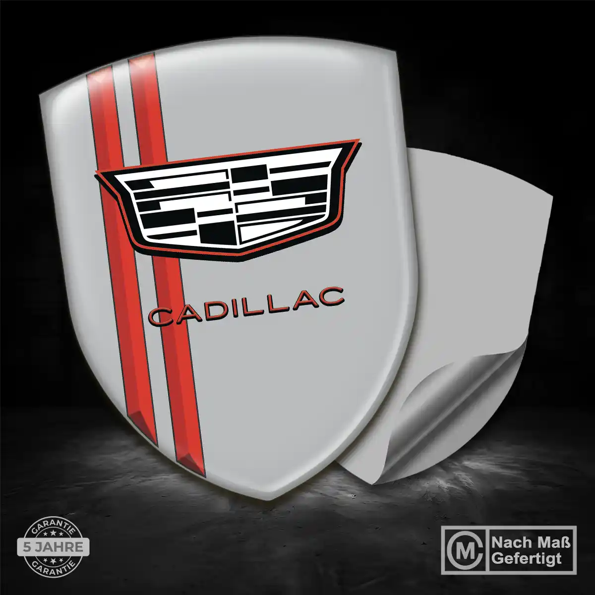 Cadillac 3D Gel Aufkleber Silikon Ausdrucksstarkes Design