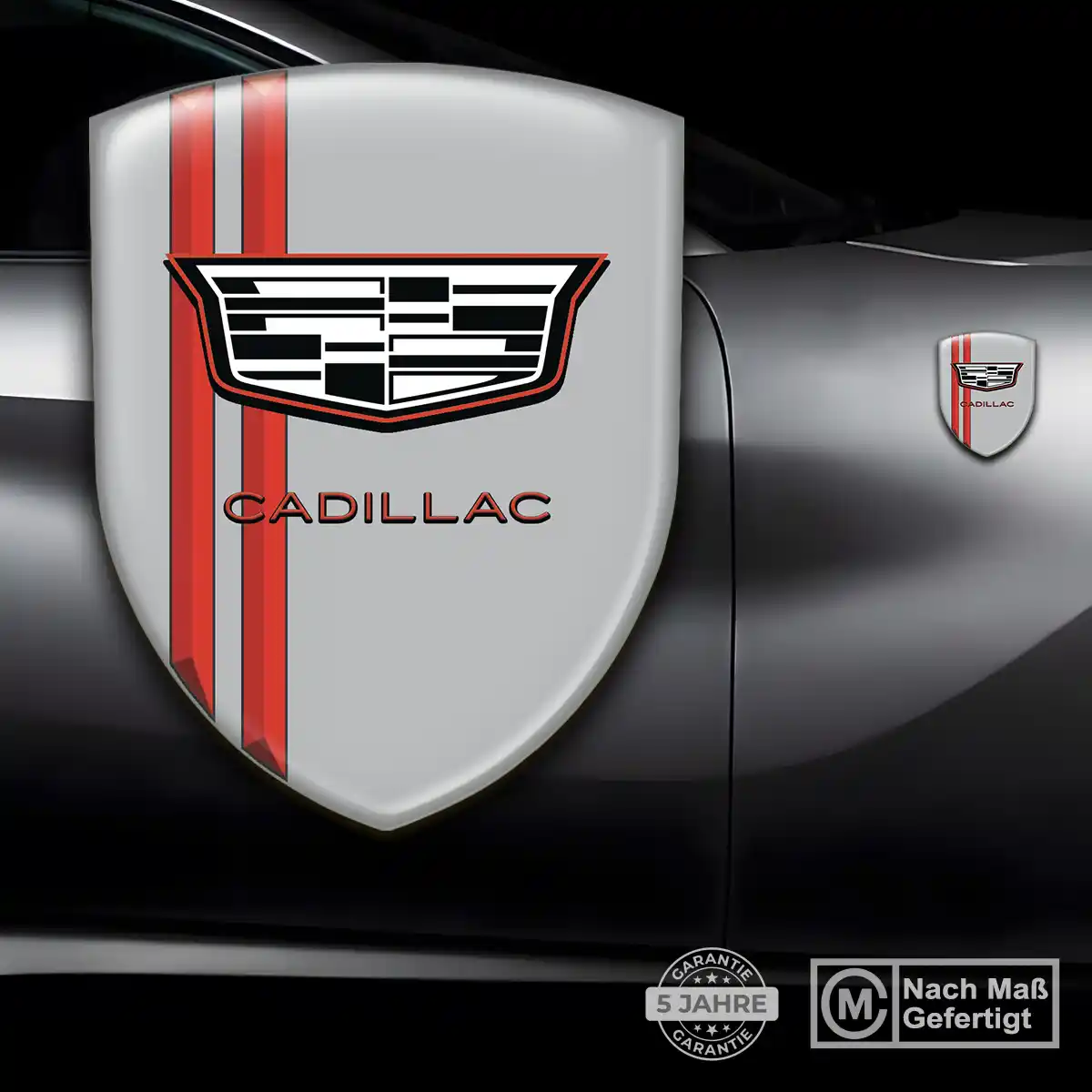 Cadillac 3D Gel Aufkleber Silikon Ausdrucksstarkes Design