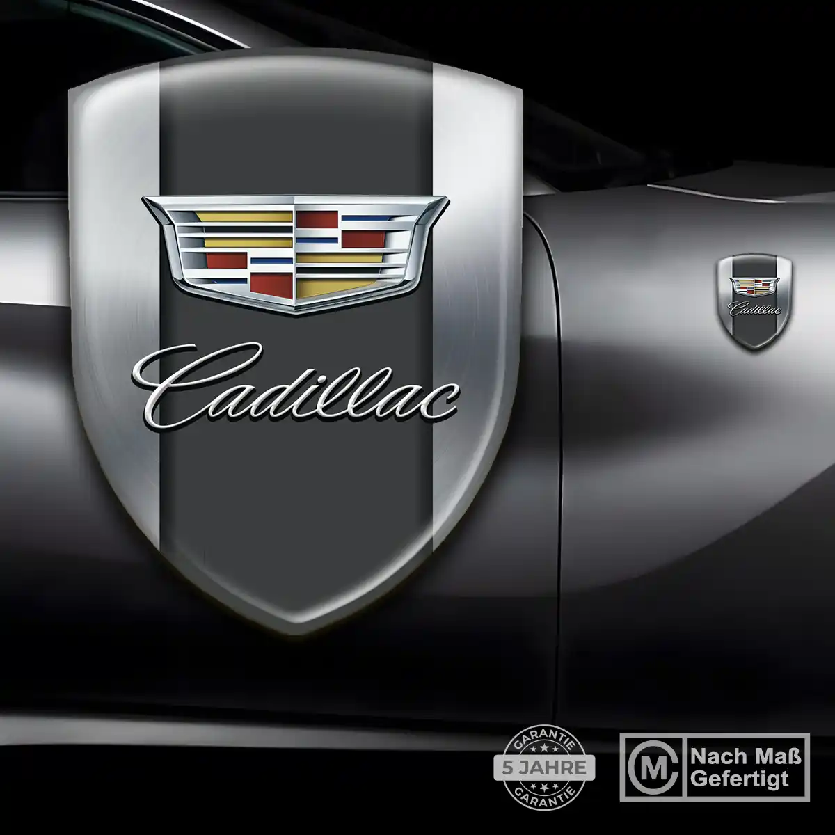 Cadillac 3D Gel Aufkleber Silikon Auto Elegantes Design