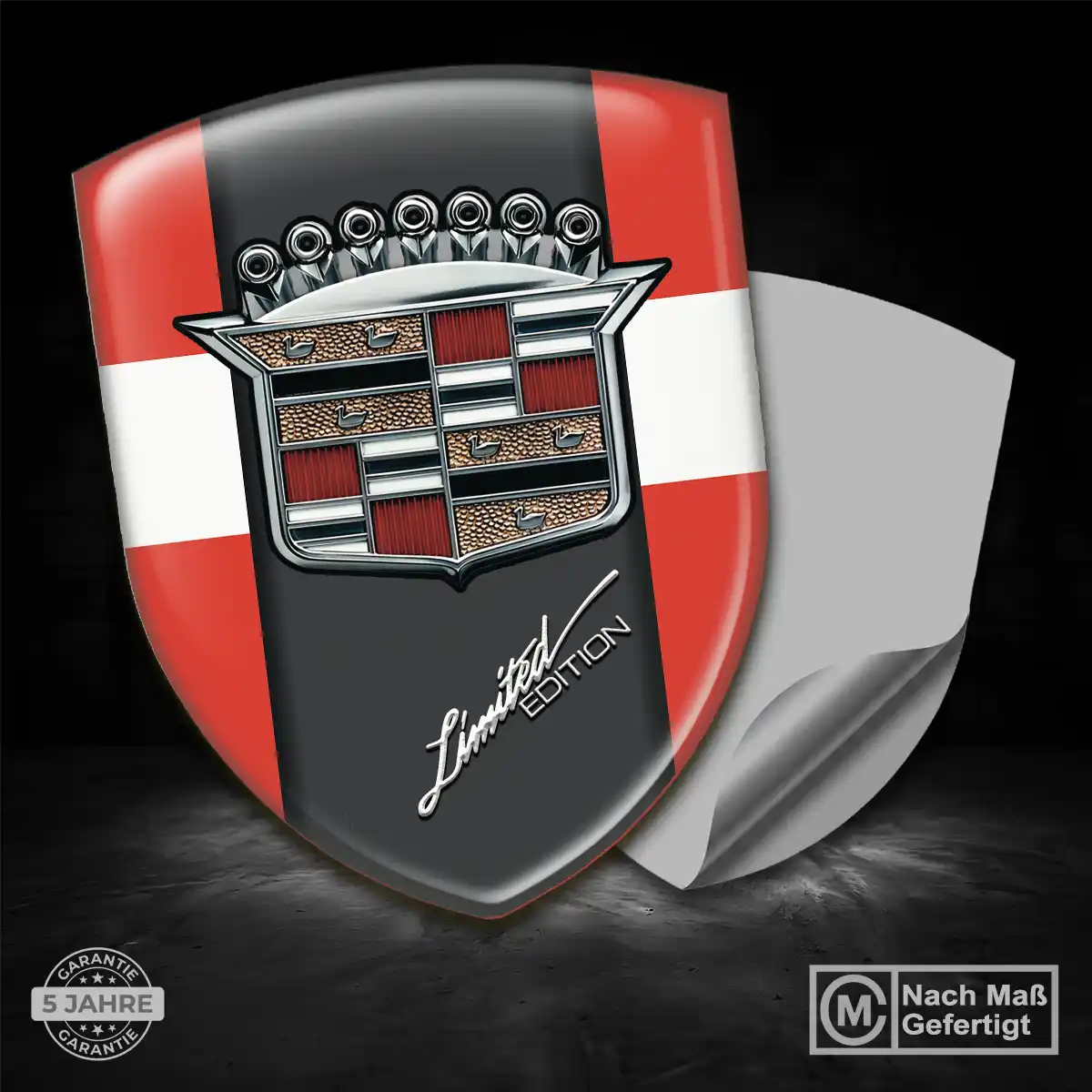 Cadillac 3D Gel Aufkleber Silikon Auto Luxus-Edition