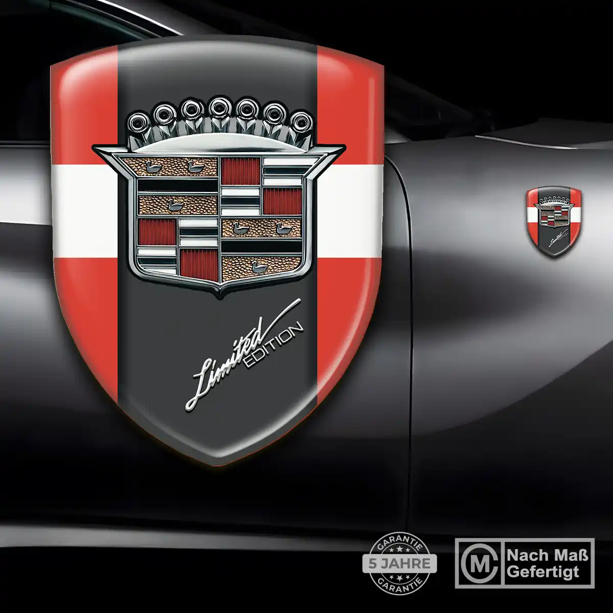 Cadillac 3D Gel Aufkleber Silikon Auto Luxus-Edition