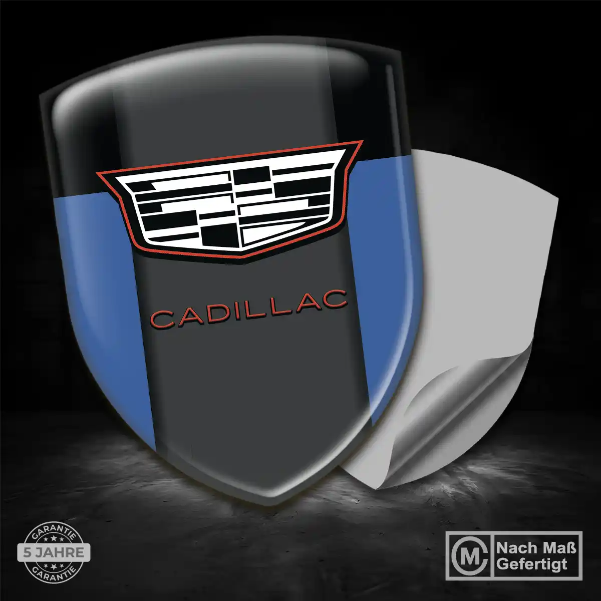 Cadillac 3D Gel Aufkleber Silikon Überzeugende Qualität