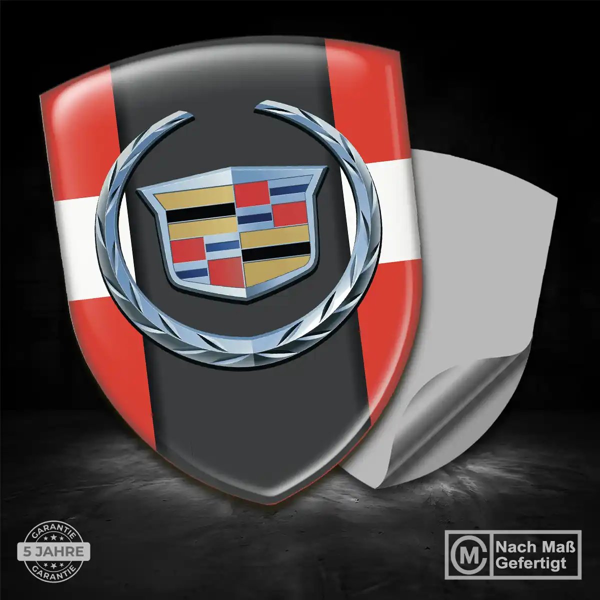 Cadillac 3D Gel Aufkleber Silikon Markenedition