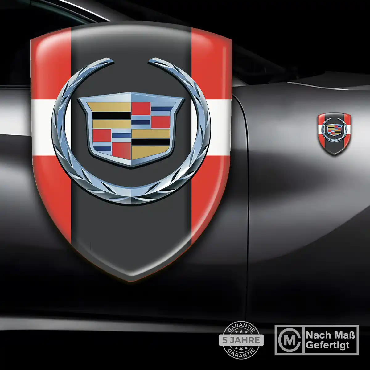 Cadillac 3D Gel Aufkleber Silikon Markenedition