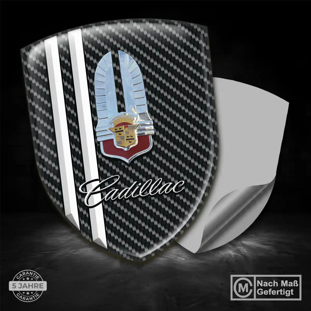 Cadillac 3D Gel Aufkleber Silikon Premiumqualität
