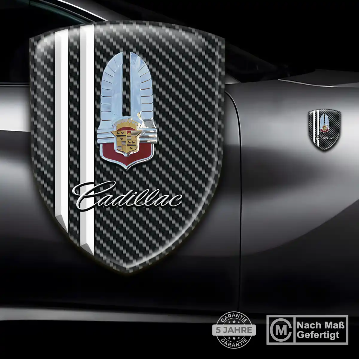 Cadillac 3D Gel Aufkleber Silikon Premiumqualität