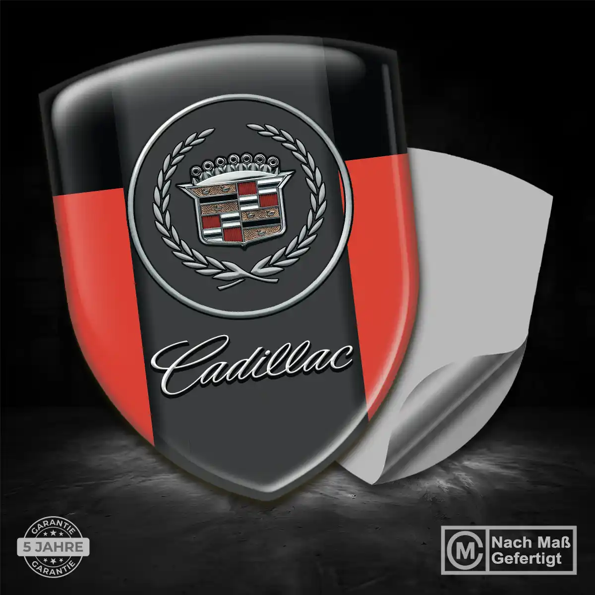 Cadillac 3D Gel Aufkleber Silikon Stilvolles Design