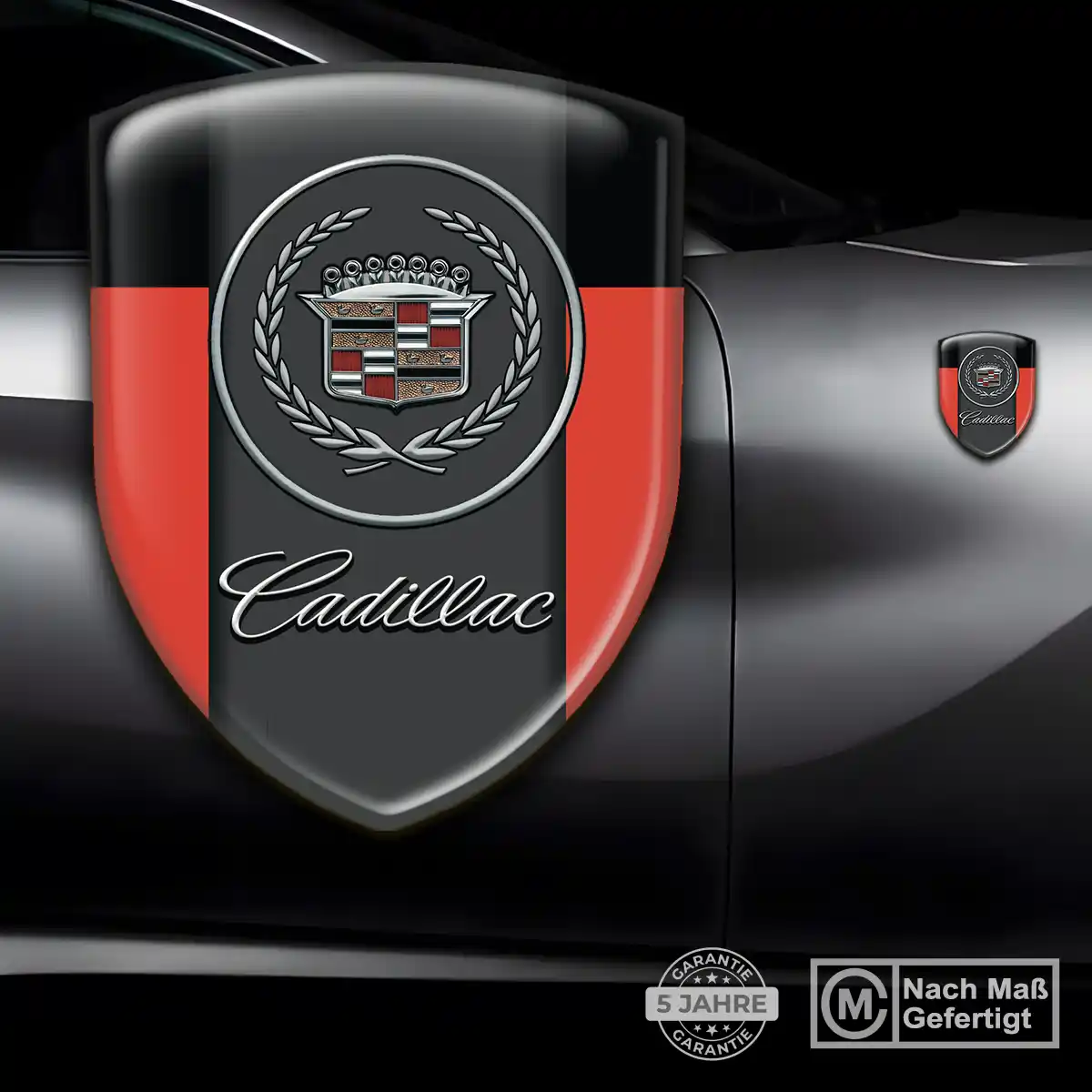 Cadillac 3D Gel Aufkleber Silikon Stilvolles Design