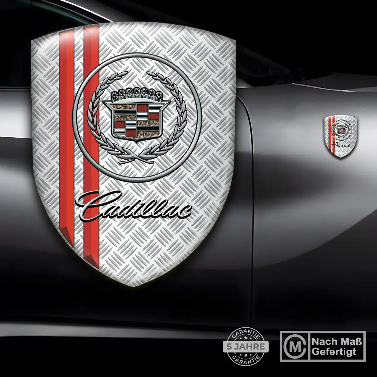Cadillac 3D Gel Aufkleber Wappen Anspruchsvolles Design