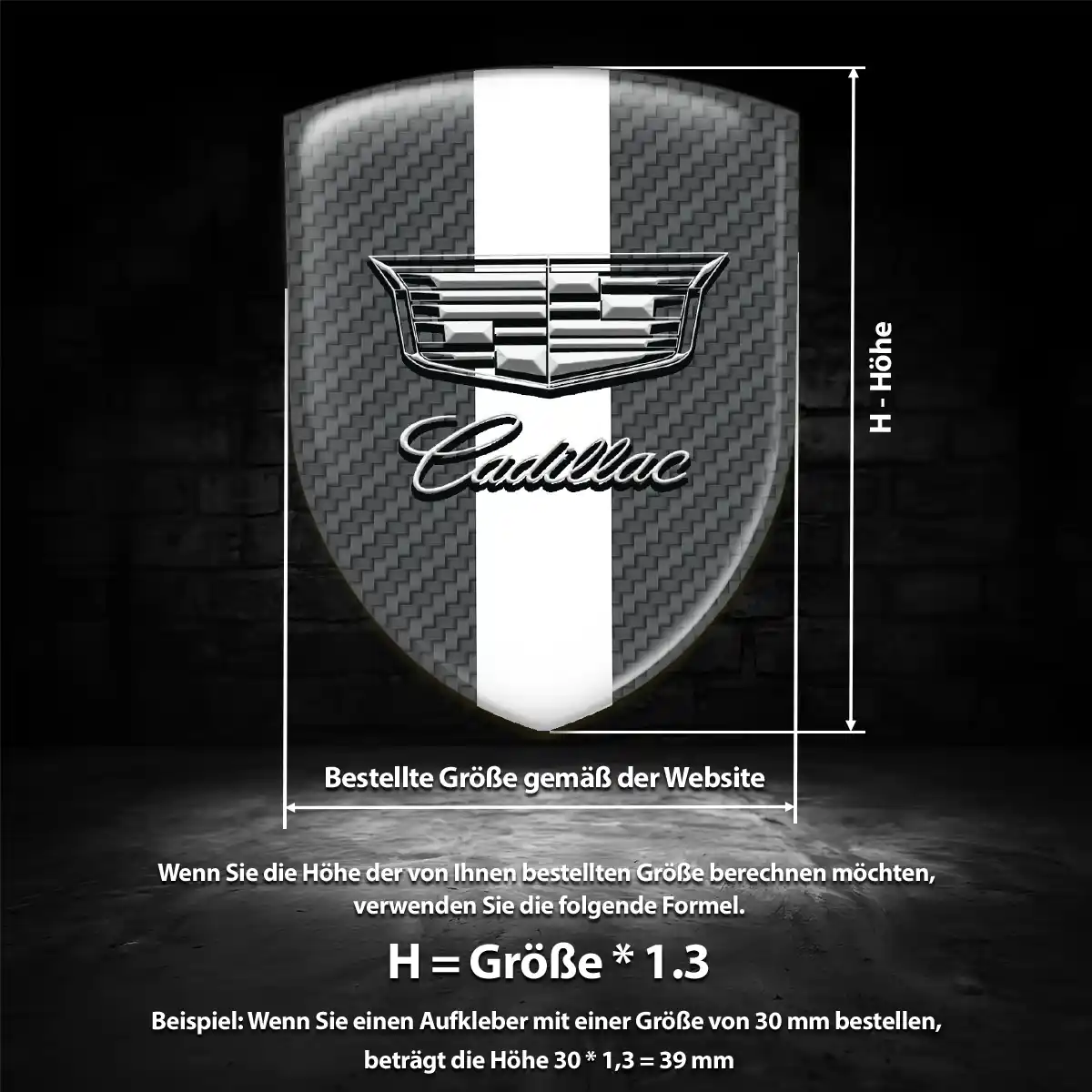 Cadillac 3D Gel Aufkleber Wappen Auto Überzeugende Qualität