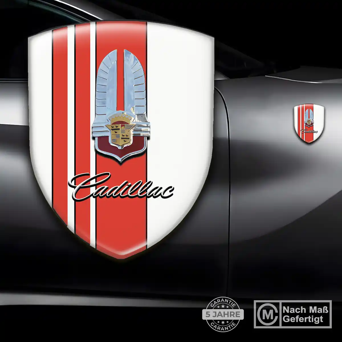 Cadillac 3D Gel Aufkleber Wappen Auto Edles Design
