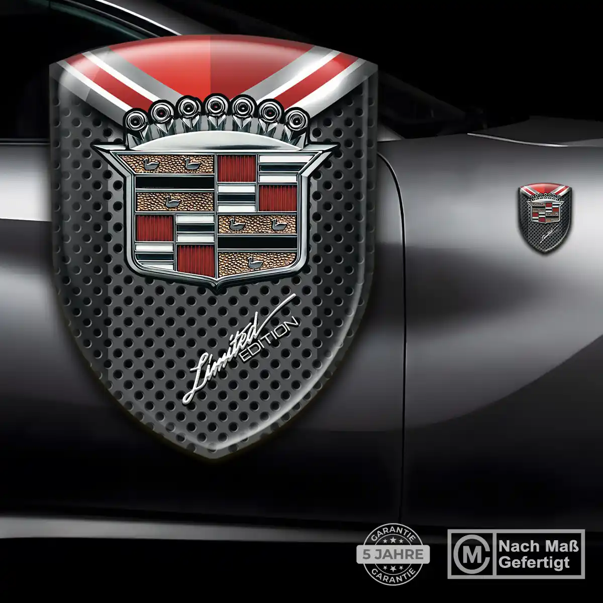 Cadillac 3D Gel Aufkleber Wappen Auto Limitierte Auflage