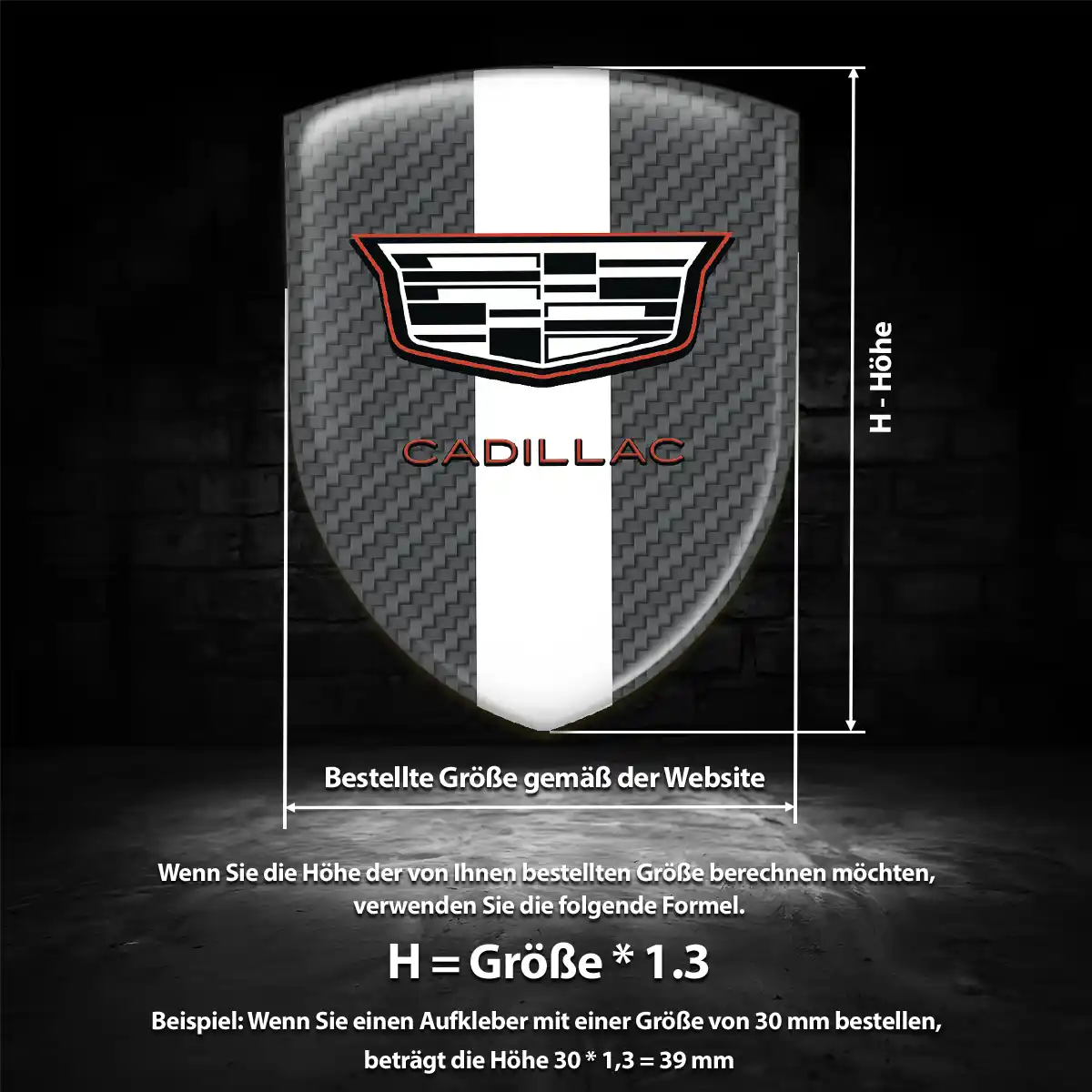 Cadillac 3D Gel Aufkleber Wappen Auto Luxus-Edition