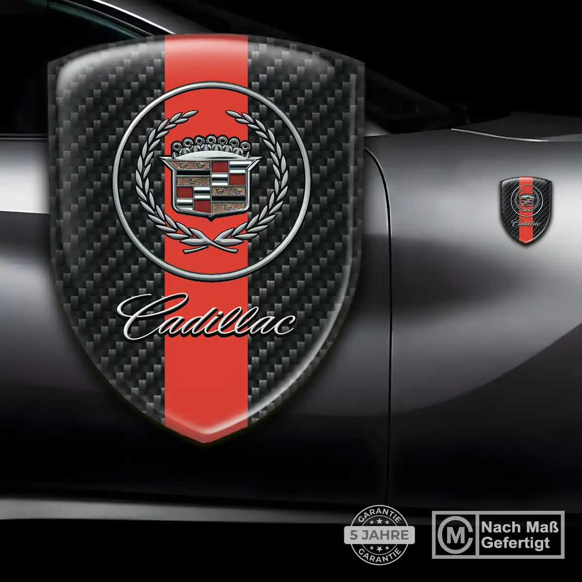 Cadillac 3D Gel Aufkleber Wappen Auto Modernes Design