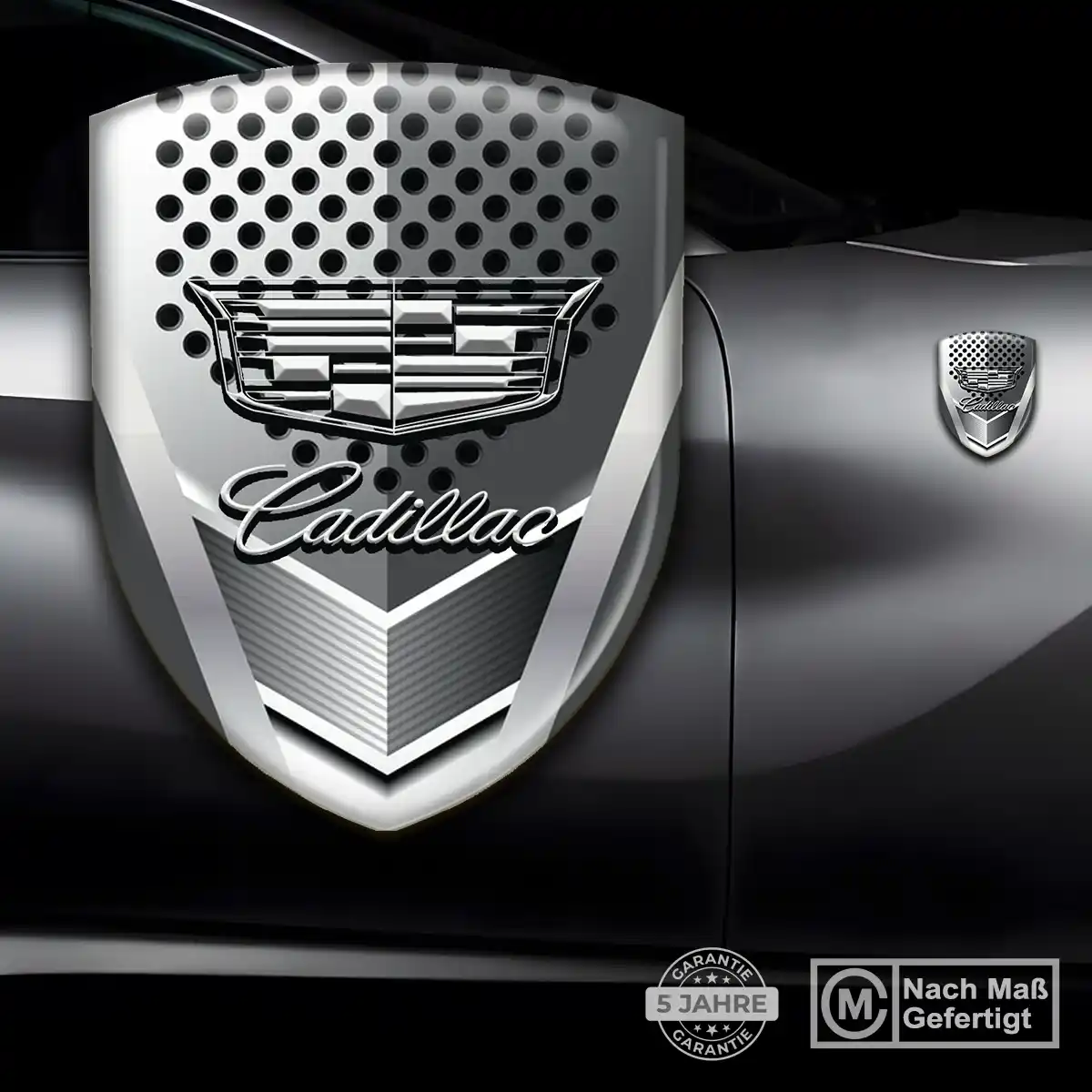 Cadillac 3D Gel Aufkleber Wappen Auto Premium-Edition