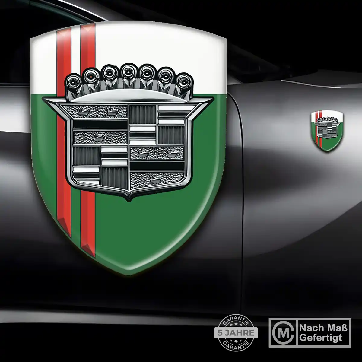 Cadillac 3D Gel Aufkleber Wappen Auto Premiumqualität