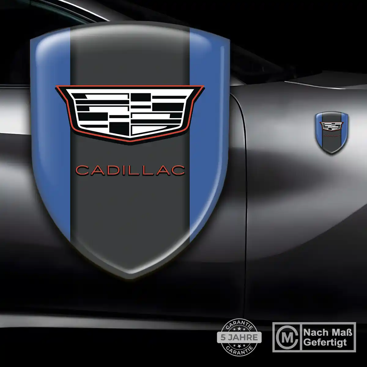 Cadillac 3D Gel Aufkleber Wappen Auto Stilvolles Design