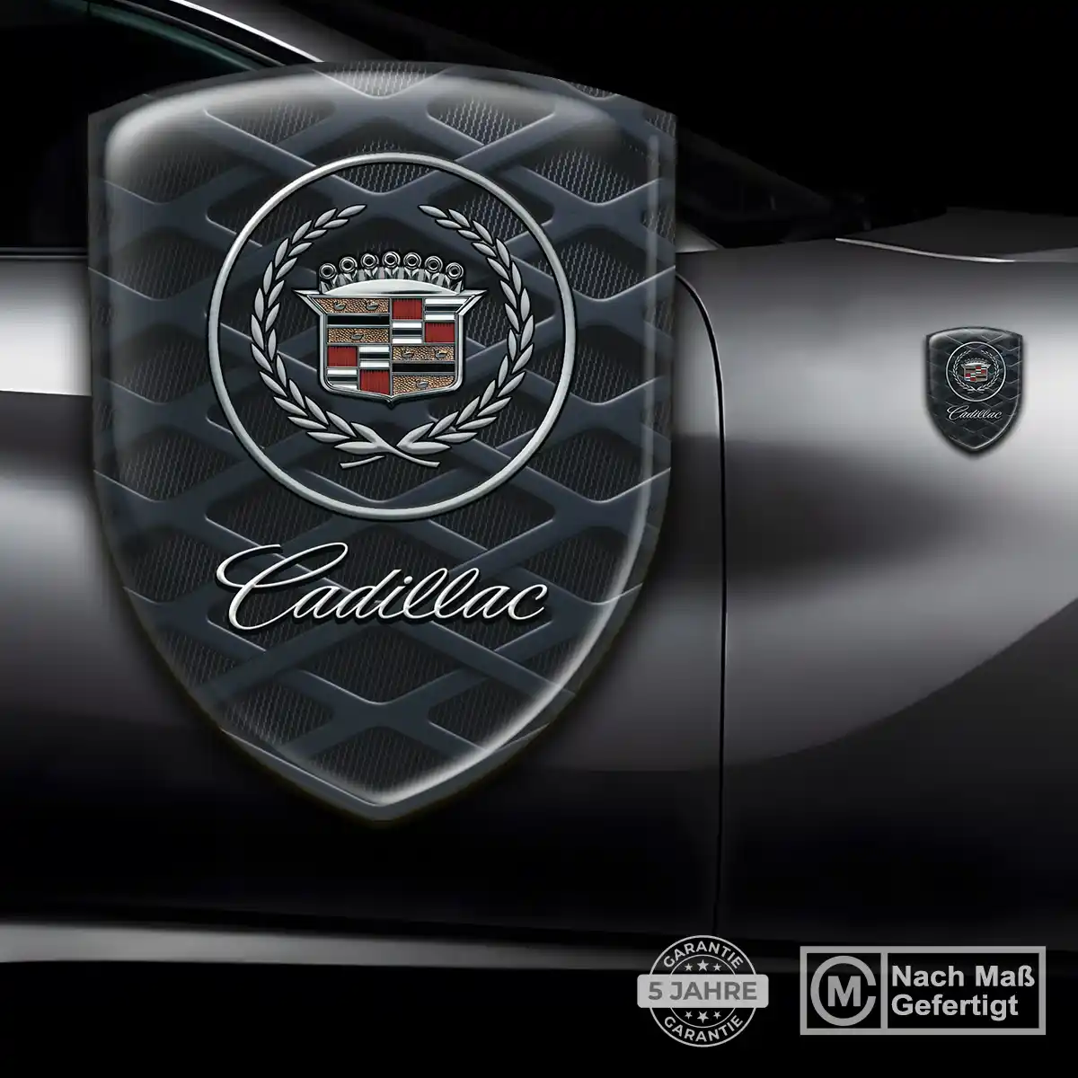 Cadillac 3D Gel Aufkleber Wappen Auto Tuningfahrzeug