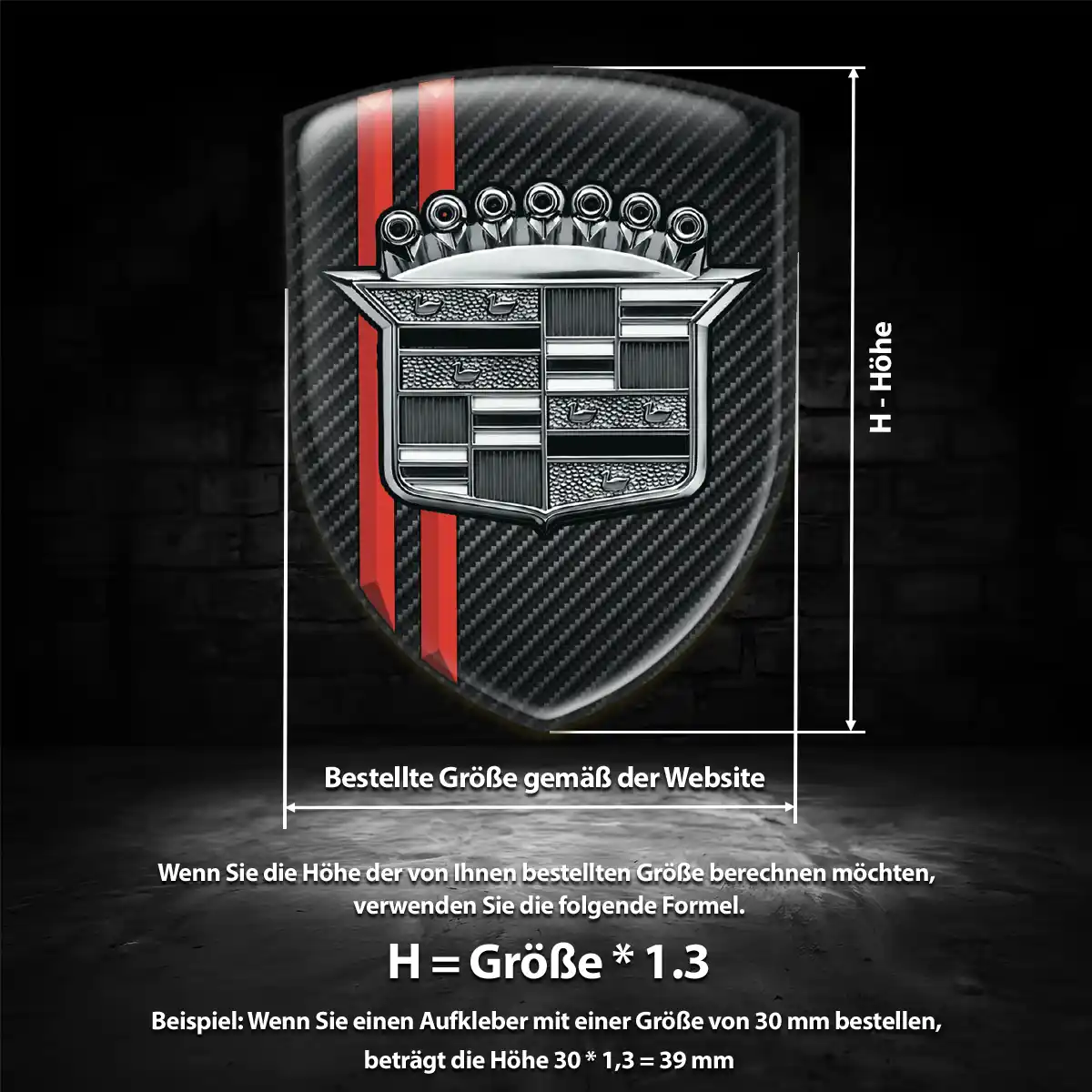 Cadillac 3D Gel Aufkleber Wappen Auto Verlässliche Qualität