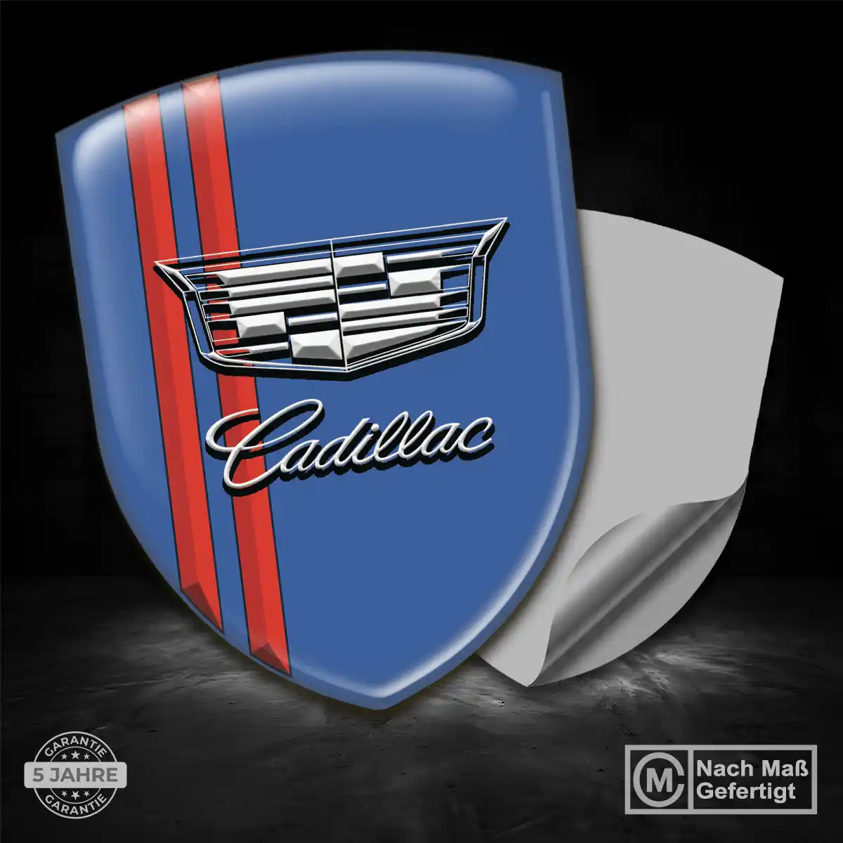 Cadillac 3D Gel Aufkleber Wappen Überzeugende Qualität