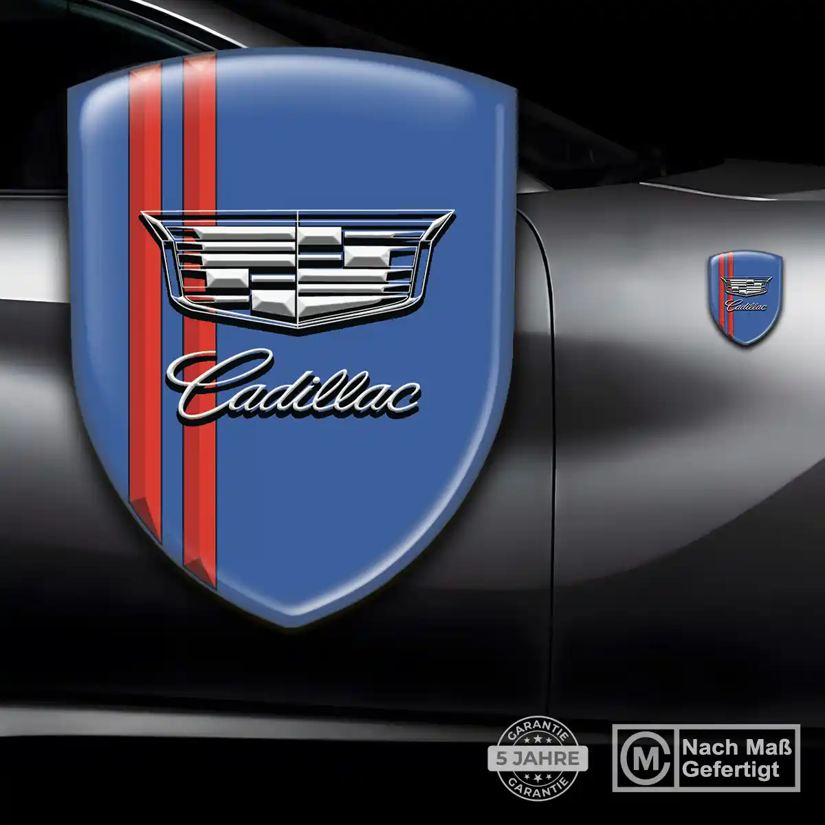 Cadillac 3D Gel Aufkleber Wappen Überzeugende Qualität