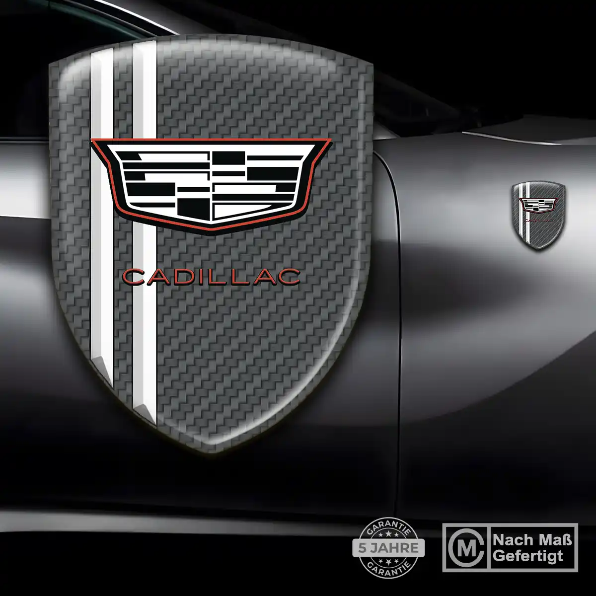 Cadillac 3D Gel Aufkleber Wappen Erstklassige Qualität