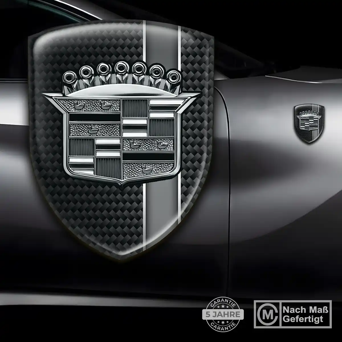 Cadillac 3D Gel Aufkleber Wappen Exterieurdesign