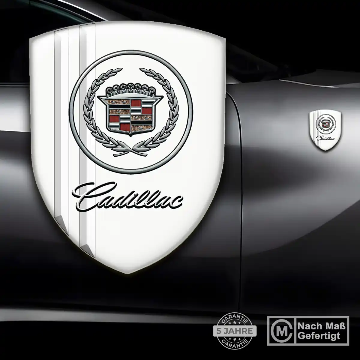 Cadillac 3D Gel Aufkleber Wappen Höchste Qualität
