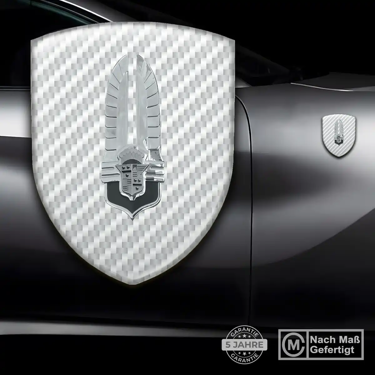 Cadillac 3D Gel Aufkleber Wappen Interieurdesign