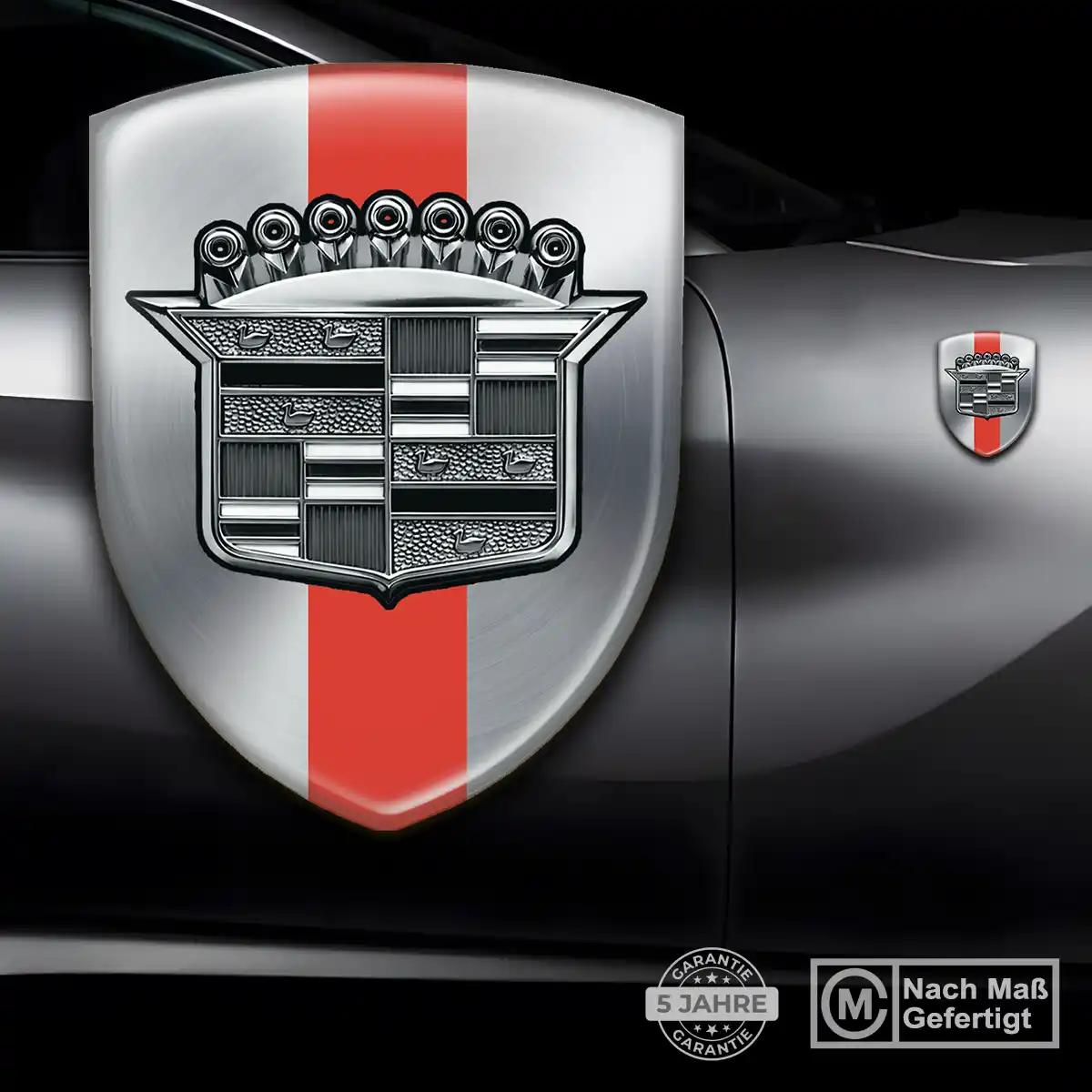 Cadillac 3D Gel Aufkleber Wappen Limitierte Auflage