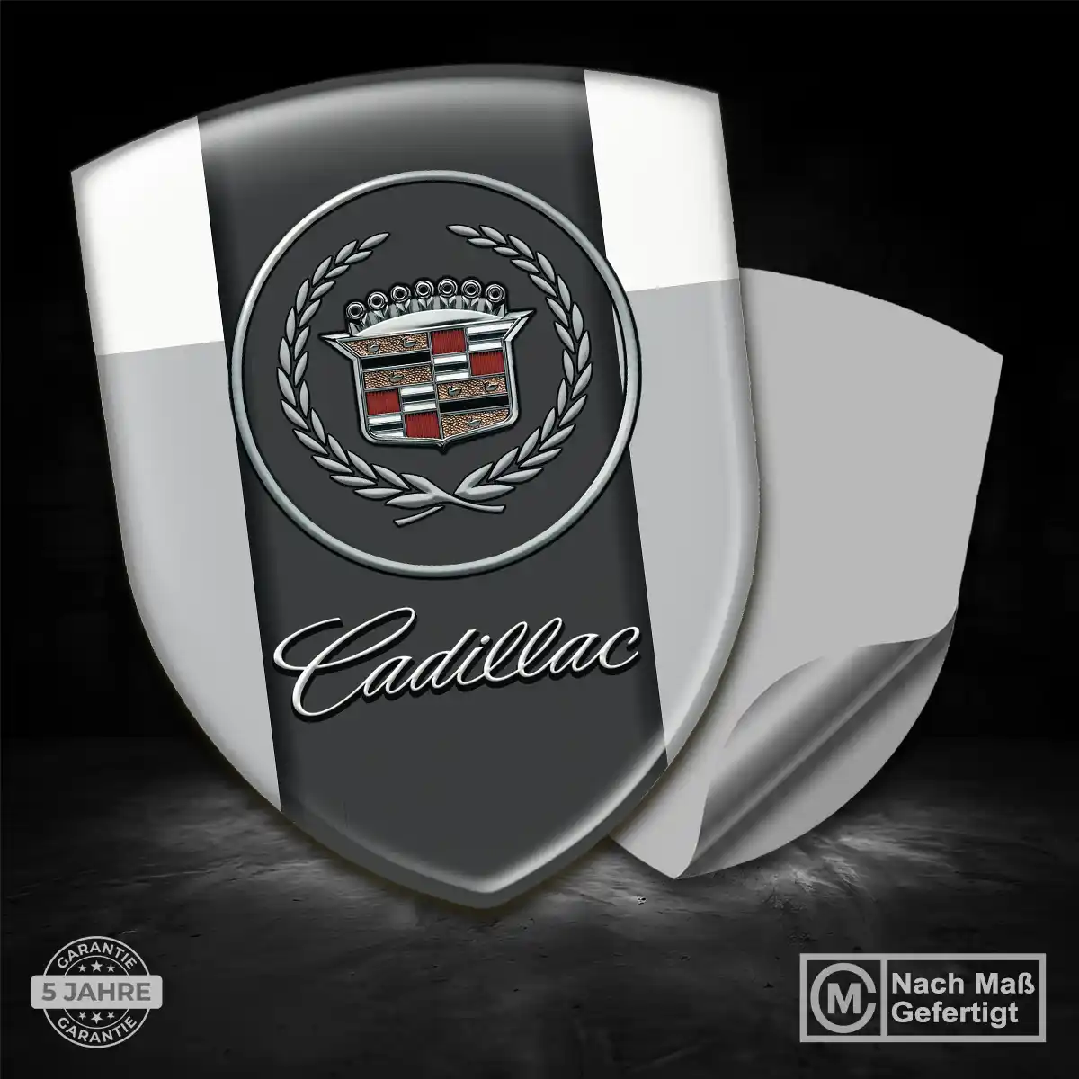 Cadillac 3D Gel Aufkleber Wappen Markenedition