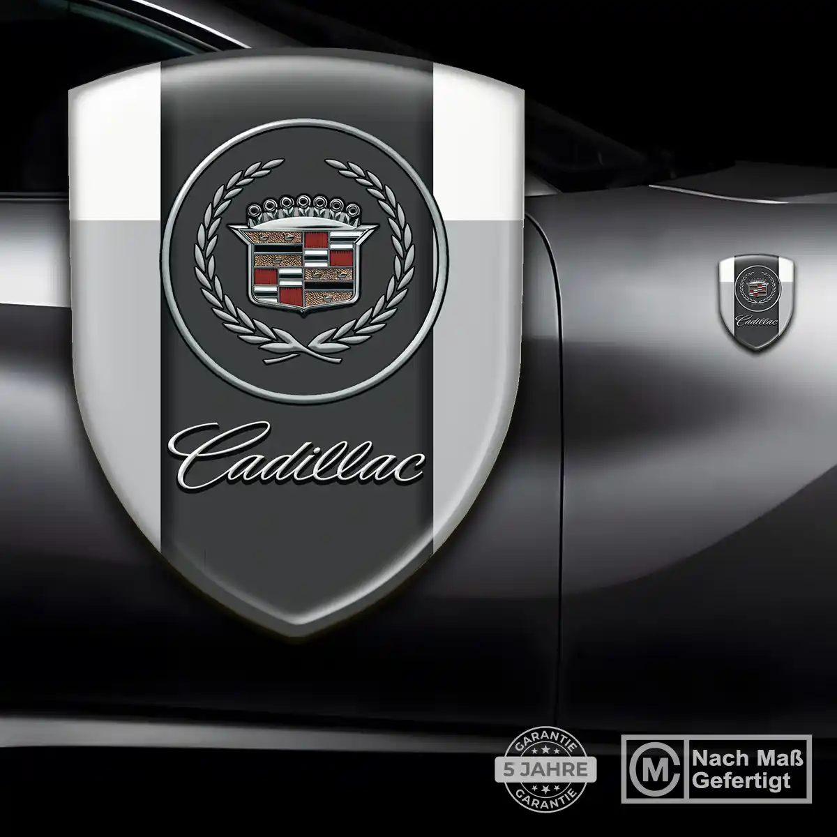 Cadillac 3D Gel Aufkleber Wappen Markenedition
