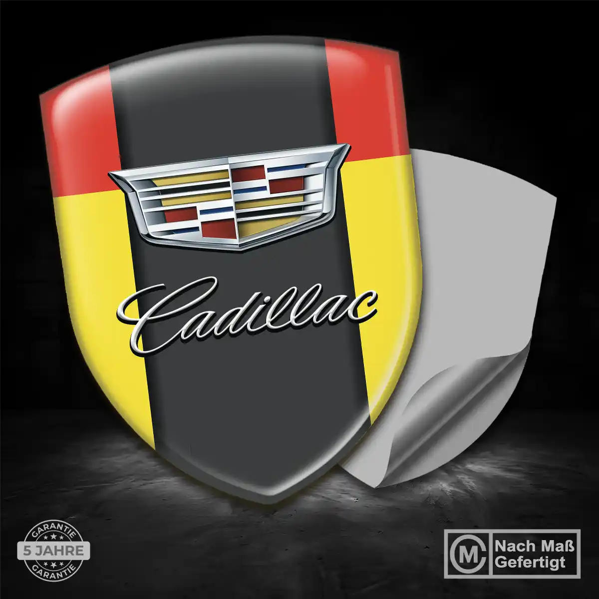 Cadillac 3D Gel Aufkleber Wappen Stilvolles Design