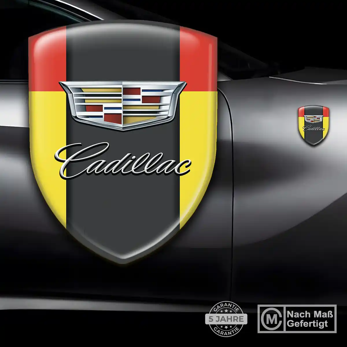 Cadillac 3D Gel Aufkleber Wappen Stilvolles Design
