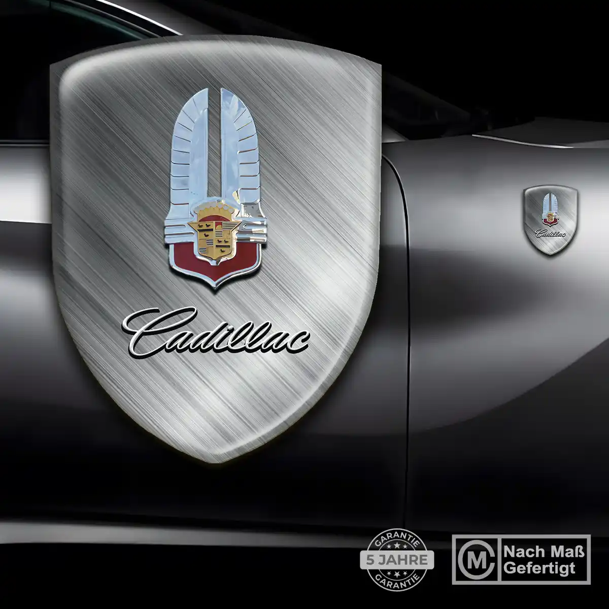 Cadillac 3D Gel Aufkleber Wappen Tuningfahrzeug