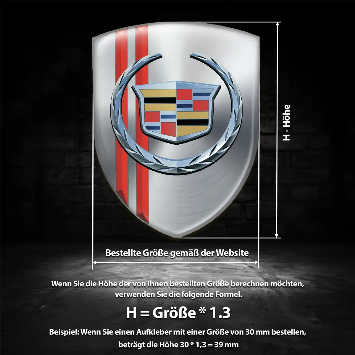 Cadillac Aufkleber 3D Gel Emblem Auto Überzeugende Qualität