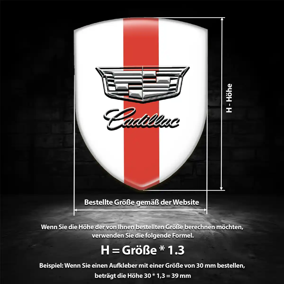Cadillac Aufkleber 3D Gel Emblem Auto Erstklassige Qualität