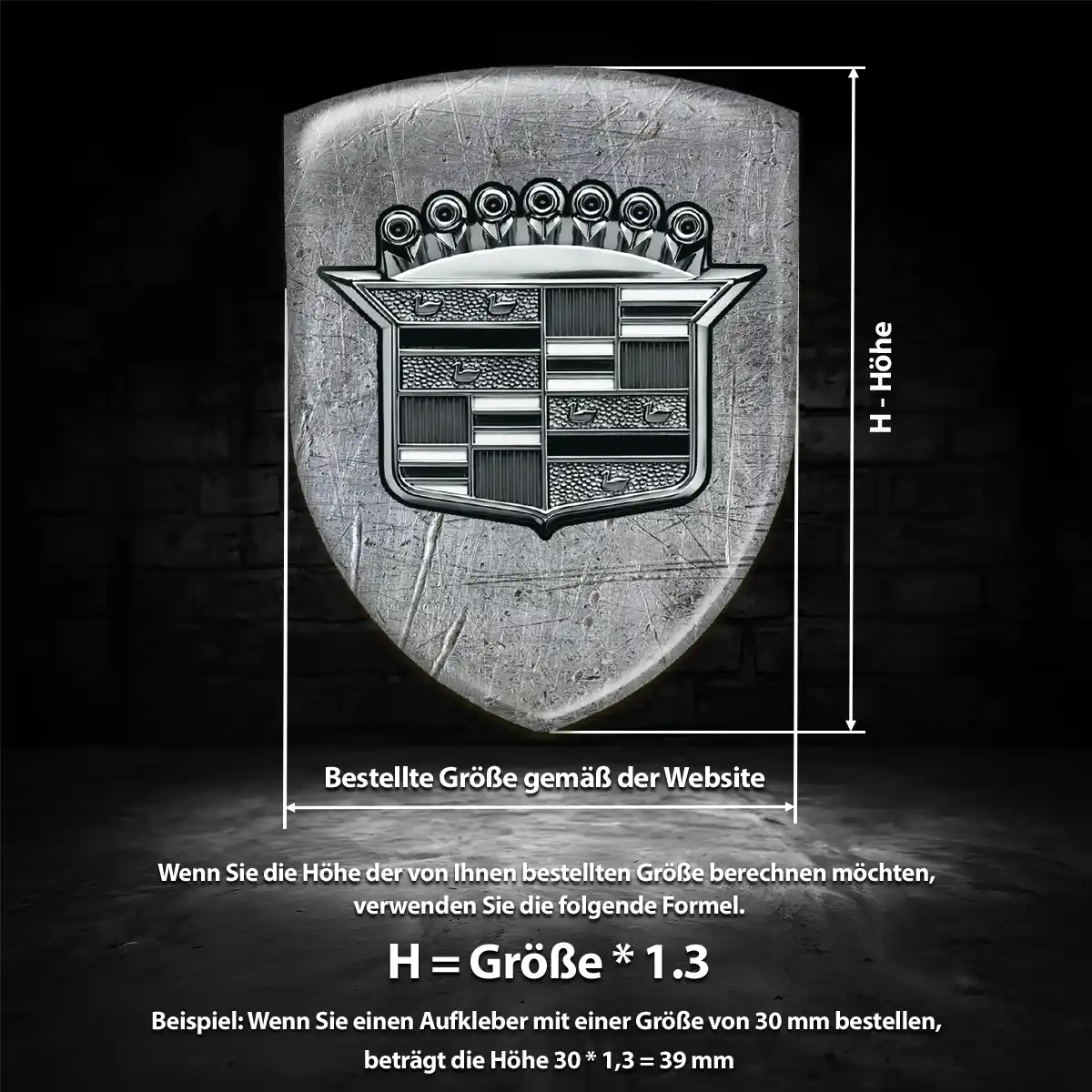 Cadillac Aufkleber 3D Gel Emblem Auto Exterieurdesign
