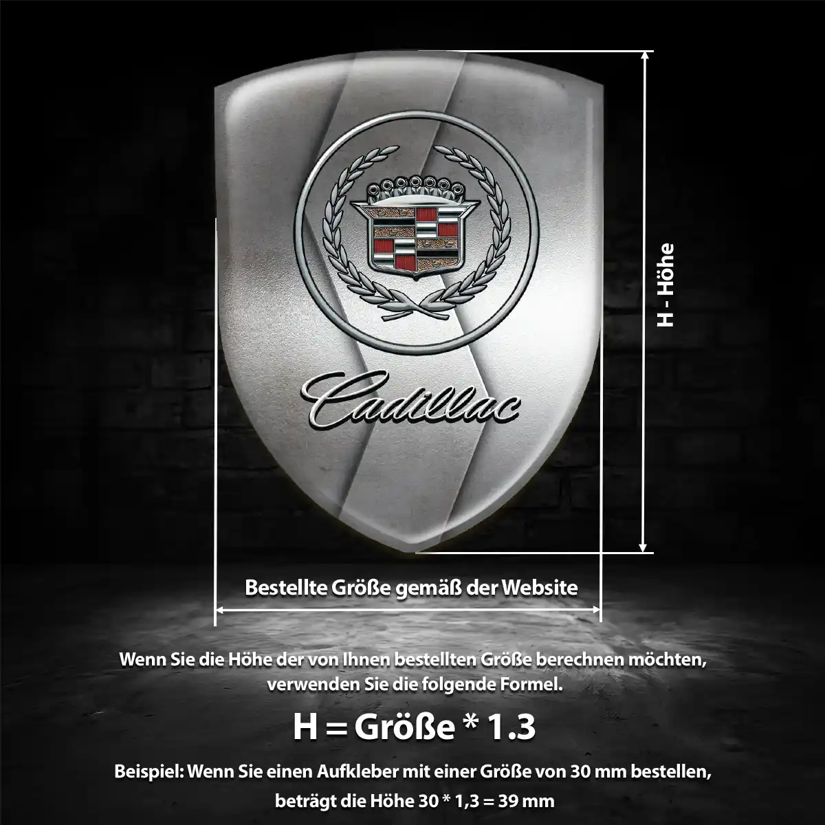 Cadillac Aufkleber 3D Gel Emblem Auto Höchste Qualität