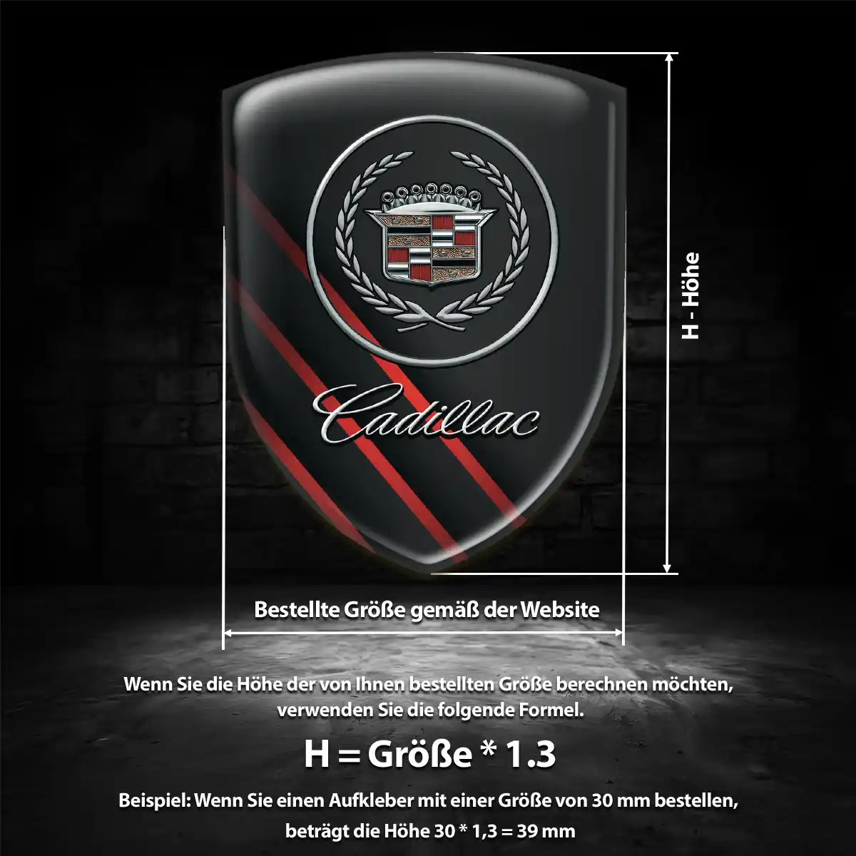 Cadillac Aufkleber 3D Gel Emblem Auto Hohe Qualität