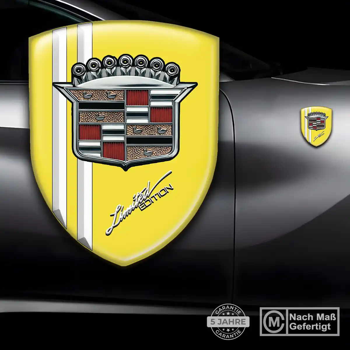Cadillac Aufkleber 3D Gel Emblem Auto Limitierte Auflage