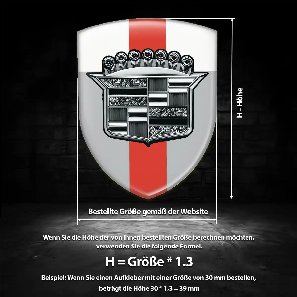 Cadillac Aufkleber 3D Gel Emblem Auto Luxus-Edition