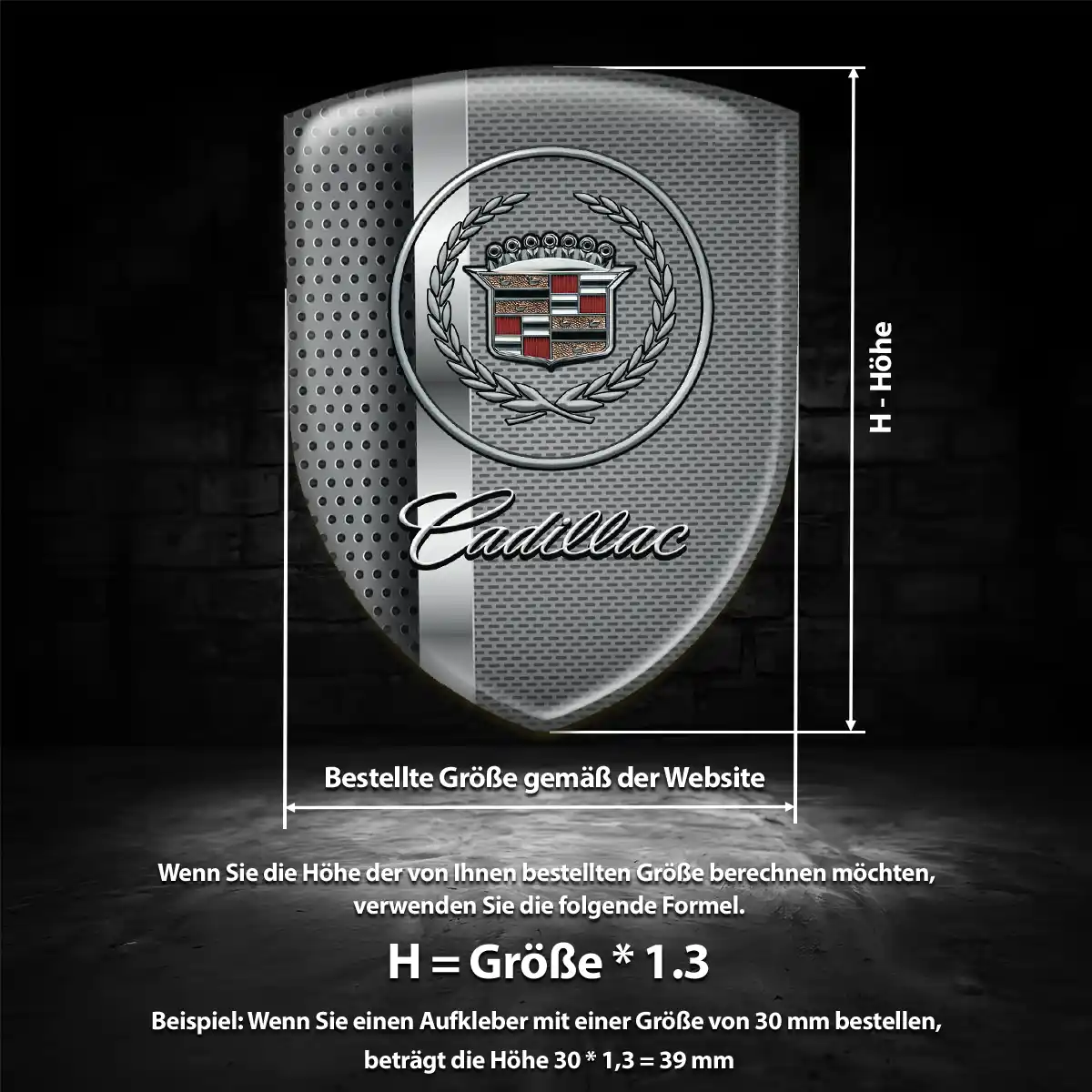 Cadillac Aufkleber 3D Gel Emblem Auto Markenedition