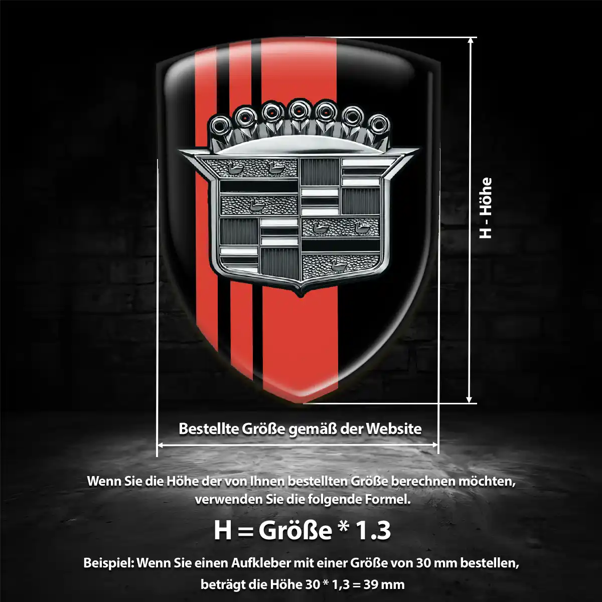 Cadillac Aufkleber 3D Gel Emblem Auto Modernes Design