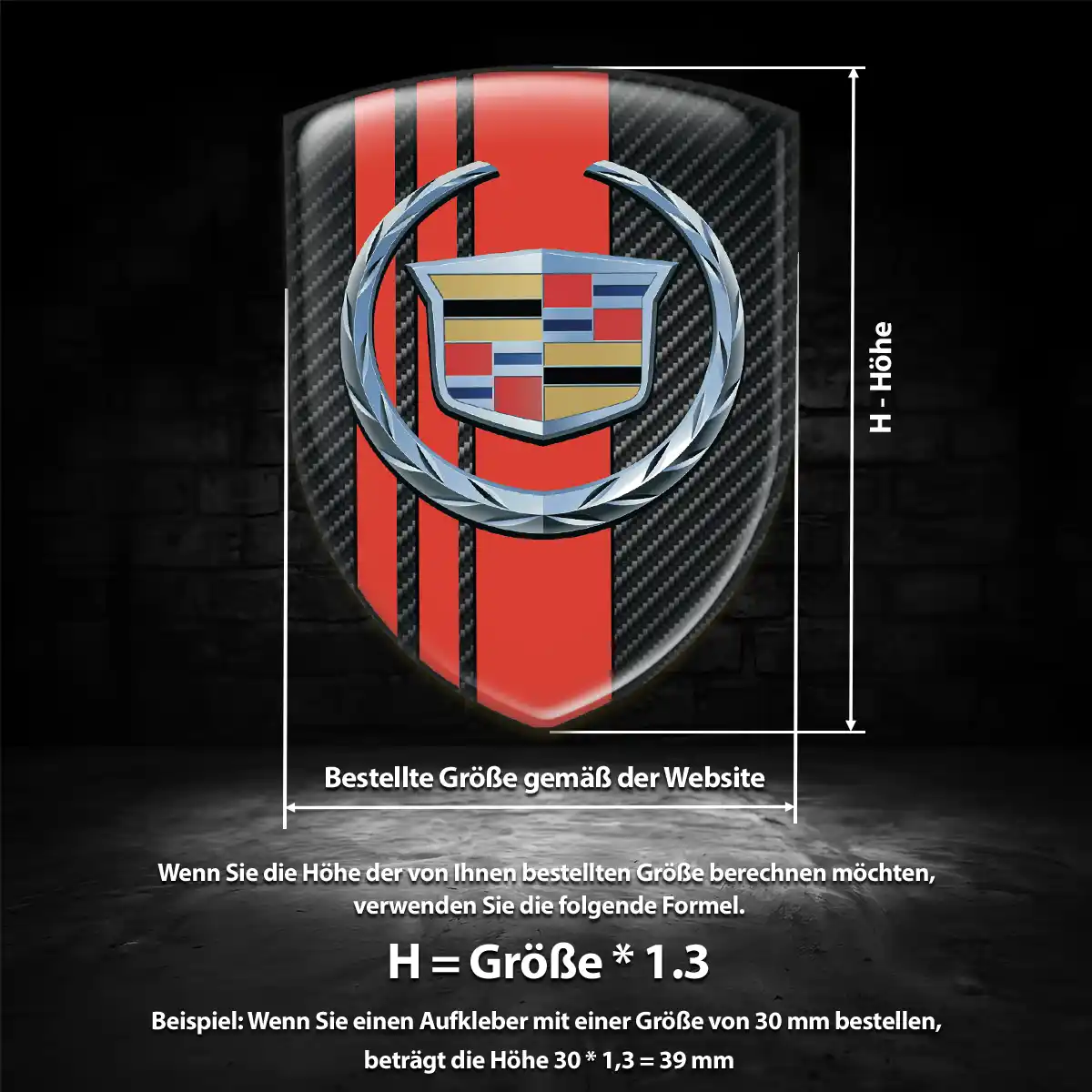 Cadillac Aufkleber 3D Gel Emblem Auto Spitzenqualität